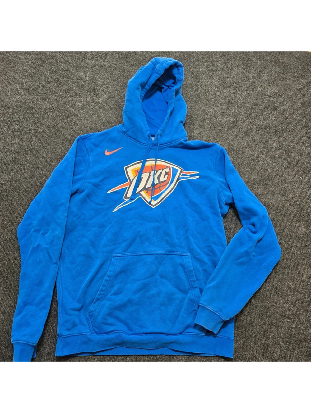 Nike NBA Oklahoma City Thunder Hoodie Men’s M Blue OKC Logo Sweatshirt
